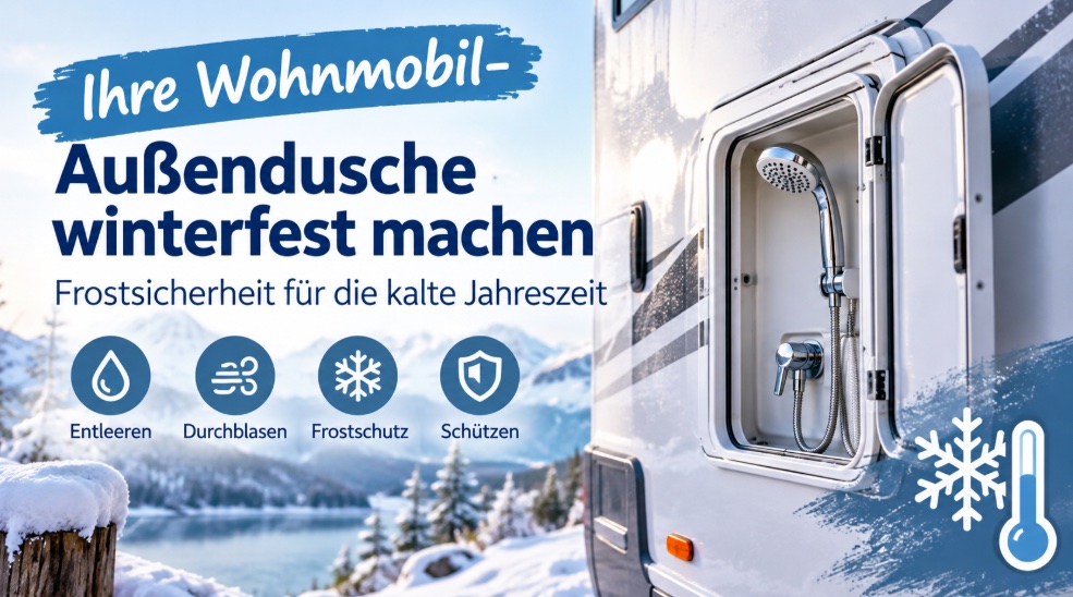 Wohnmobil-Außendusche winterfest machen